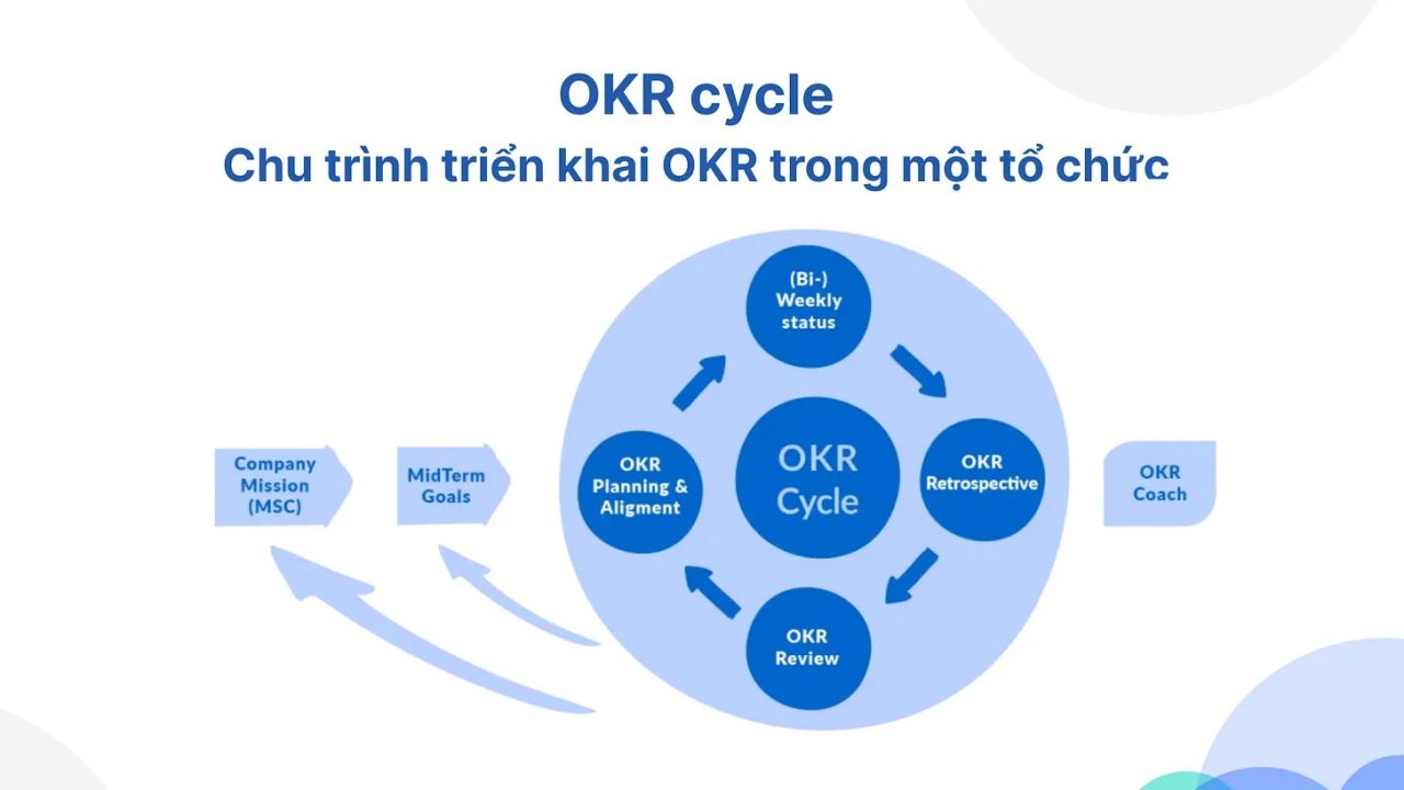 Chu trình triển khai OKR trong một tổ chức